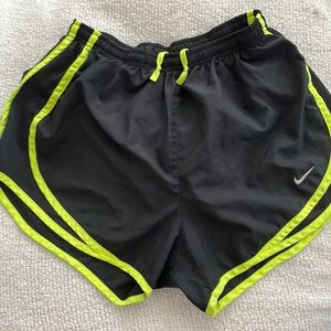 Nike dri fit shorts. Black w/neon yellow outline. Size M